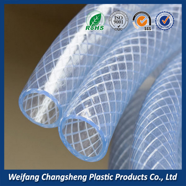 plastic fiber strengthened clear hose