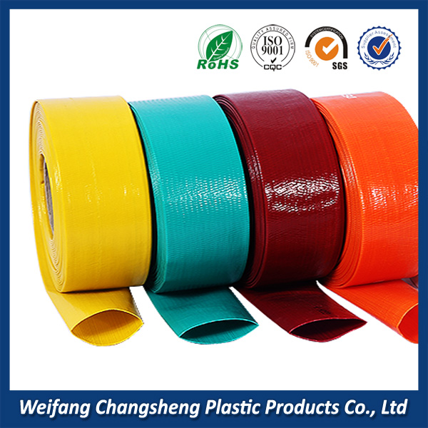 pvc lay flat soft pipe manufacturer with different color and size