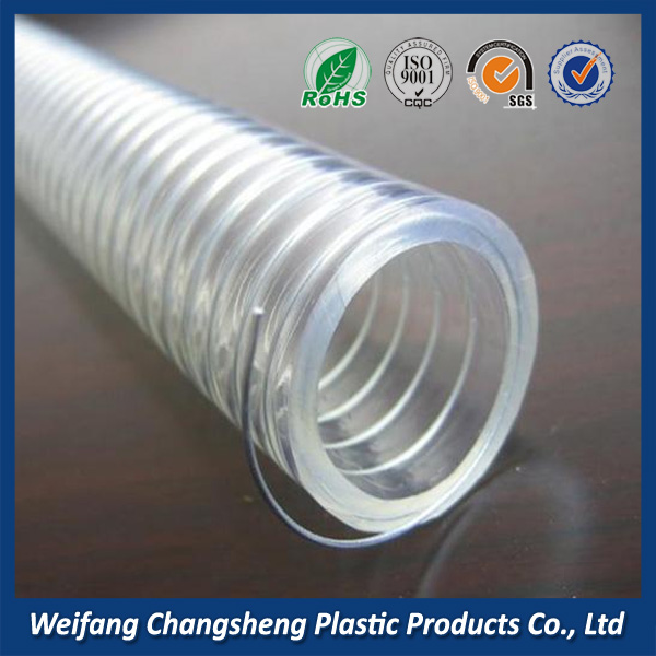 pvc steel wire reinforced soft hose different color and sizes